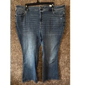Sonoma Goods For Life Women Plus 26W High Rise Flare Jeans Medium Wash Blue NEW